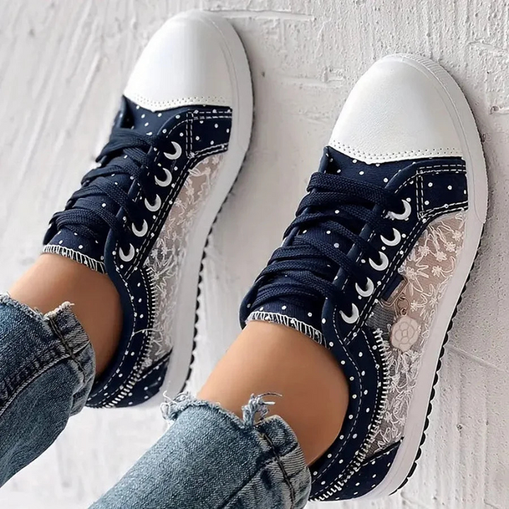 Caro | Elegant Women's Sneakers with Floral Details