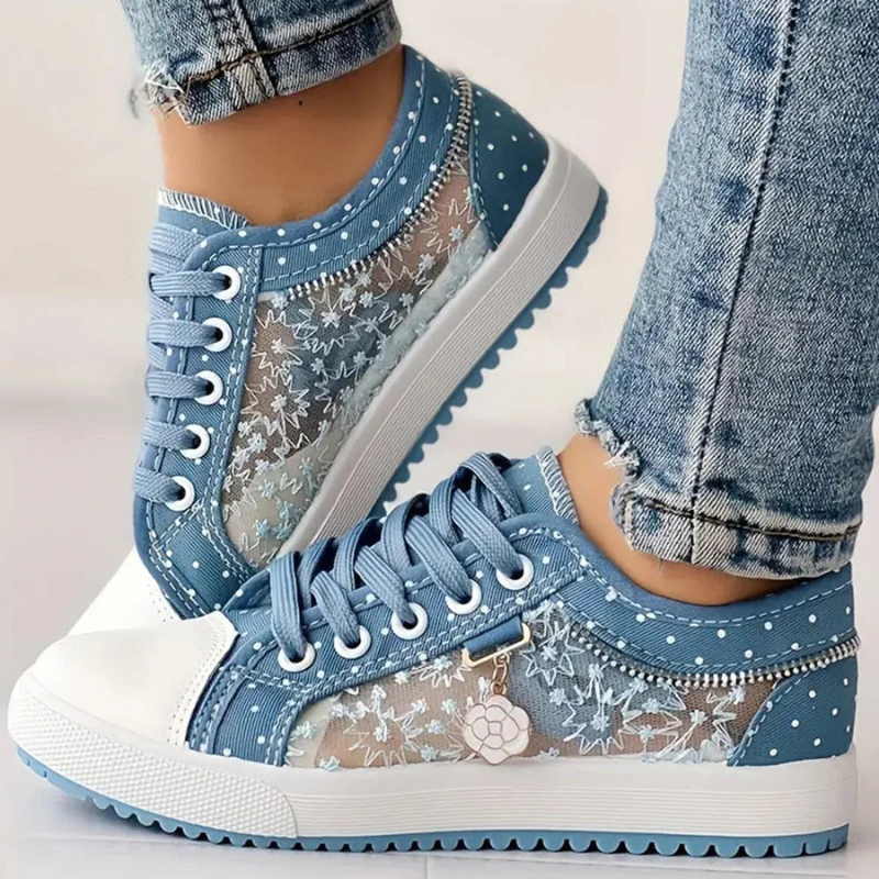 Caro | Elegant Women's Sneakers with Floral Details