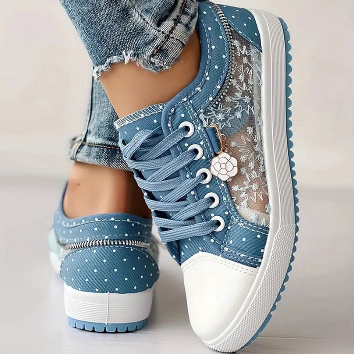 Caro | Elegant Women's Sneakers with Floral Details