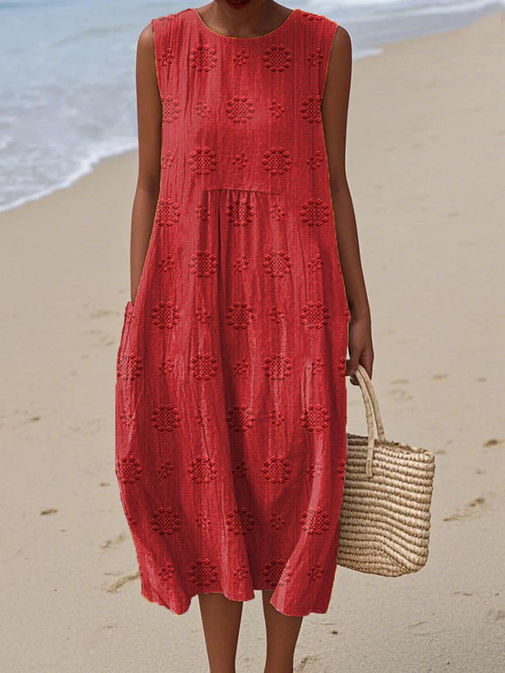 BIANCA | PRINTED LONG DRESS WITH TUMMY COVERAGE