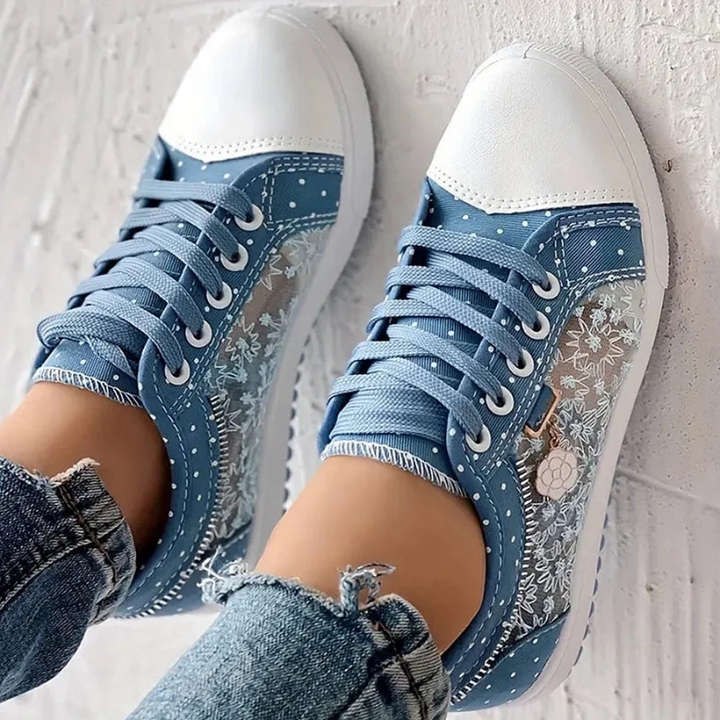 Caro | Elegant Women's Sneakers with Floral Details