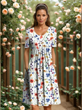 Harper | Refined Floral Midi Dress