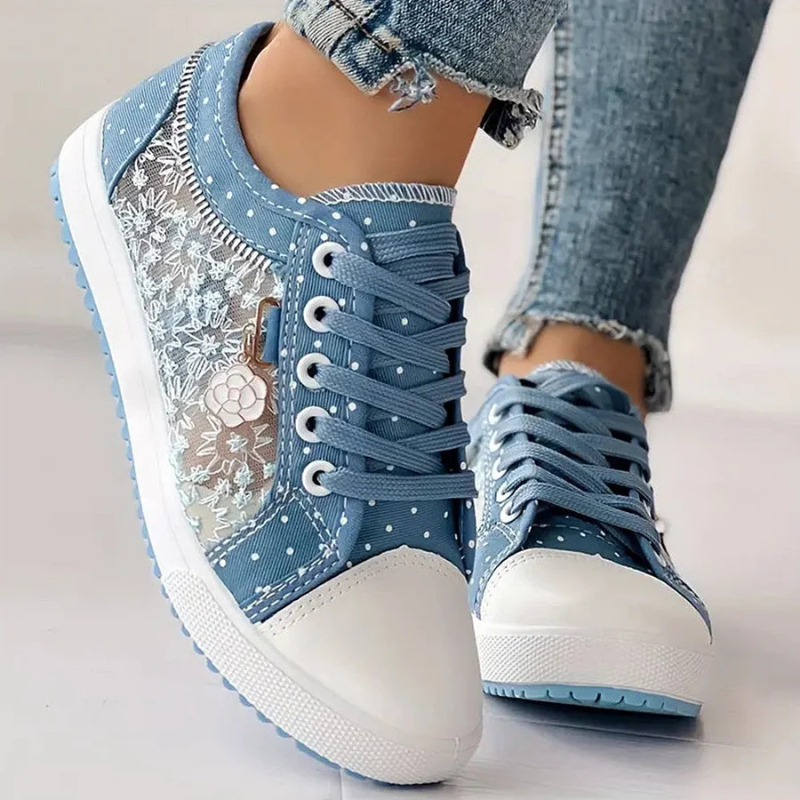 Caro | Elegant Women's Sneakers with Floral Details