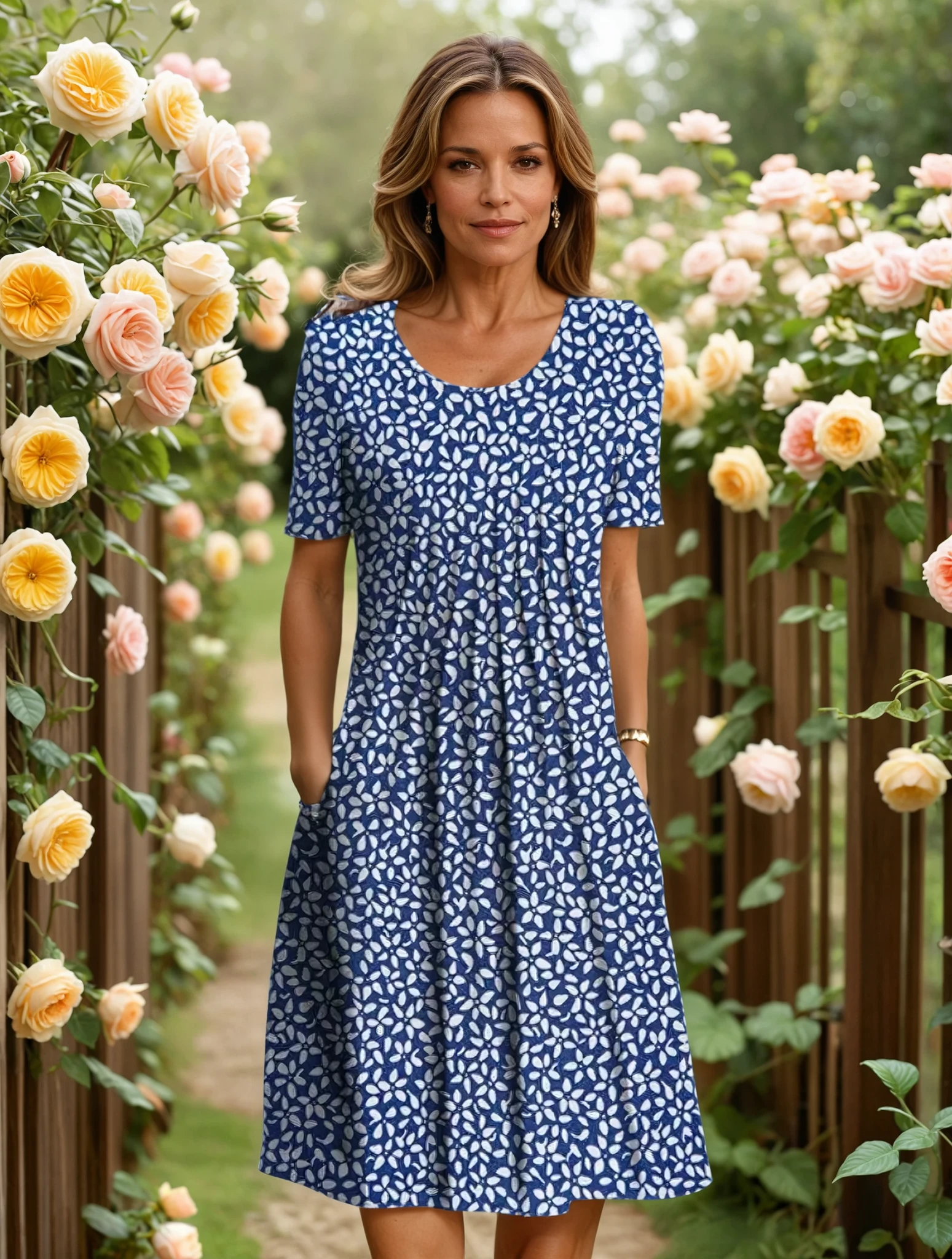 Harper | Refined Floral Midi Dress