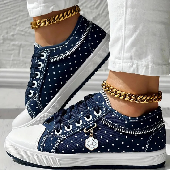 Caro | Elegant Women's Sneakers with Floral Details