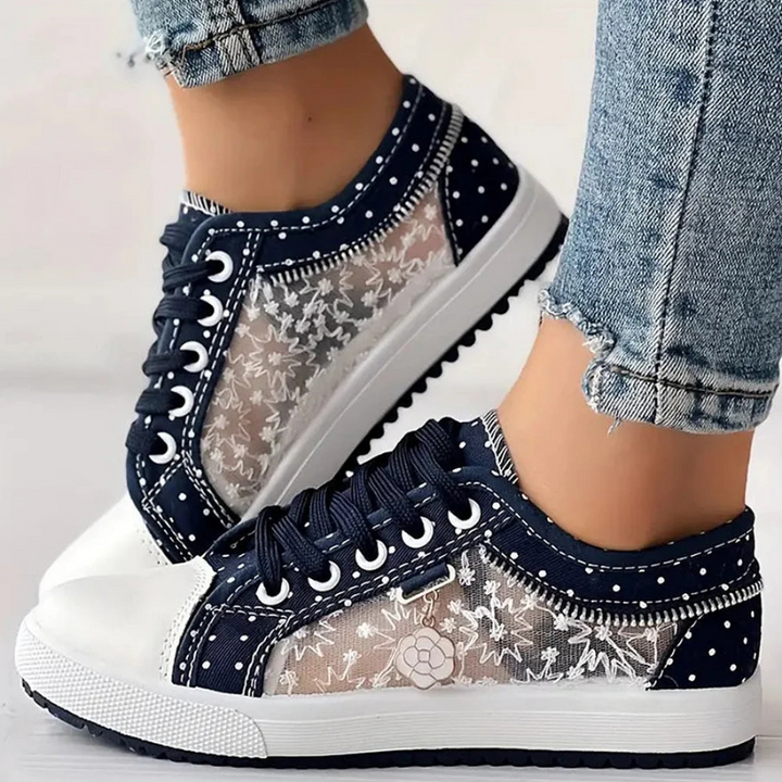 Caro | Elegant Women's Sneakers with Floral Details