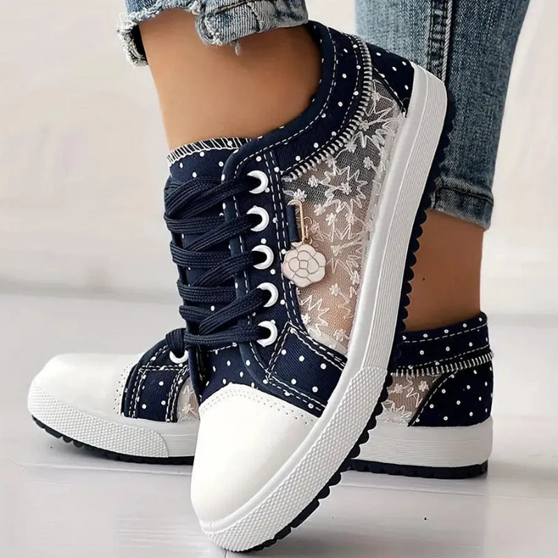 Caro | Elegant Women's Sneakers with Floral Details