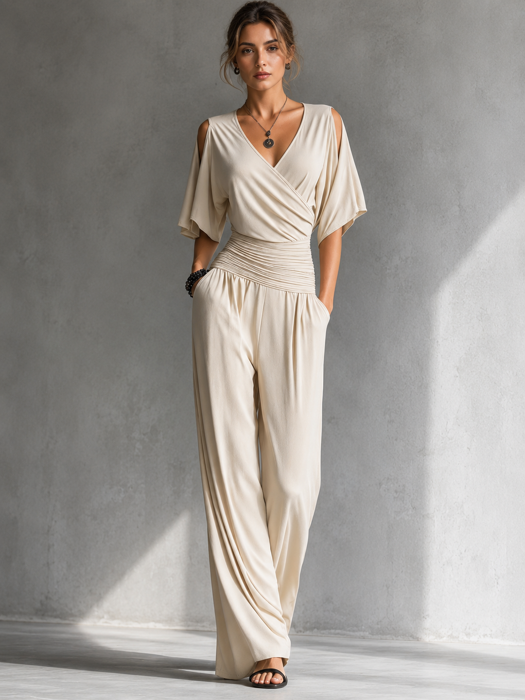Eloise | Women's Flowing Wrap Two-Piece Set