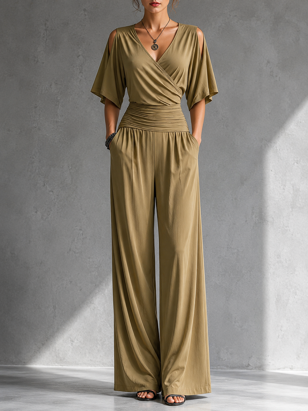 Eloise | Women's Flowing Wrap Two-Piece Set