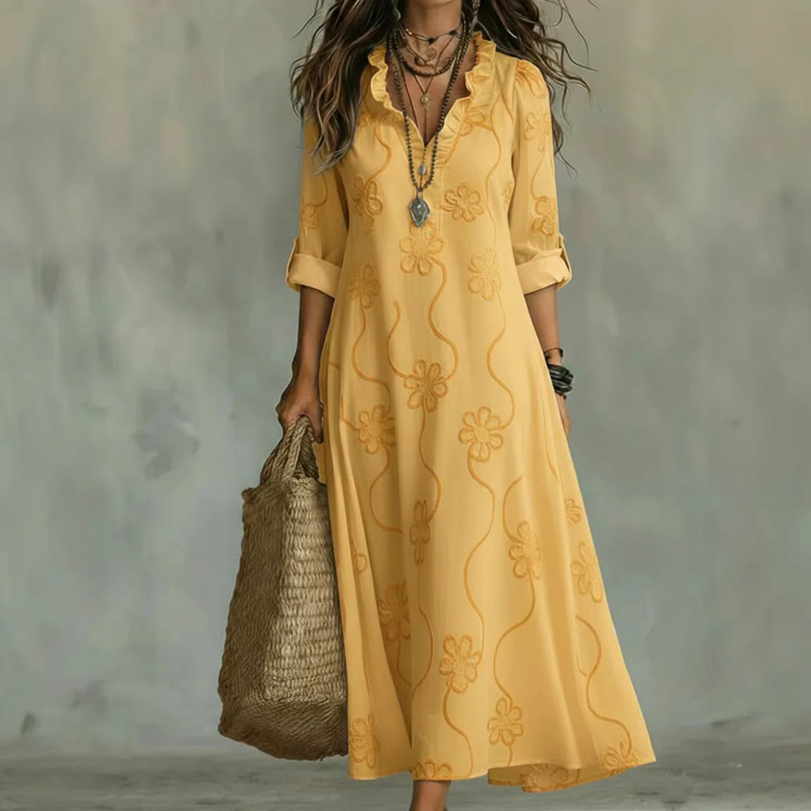 Sienna | Floral Summer Dress That Hides Belly Fat