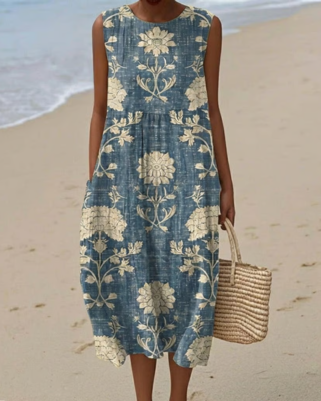 GEORGIA | COMFORTABLE DRESS WITH VINTAGE FLORAL PRINT