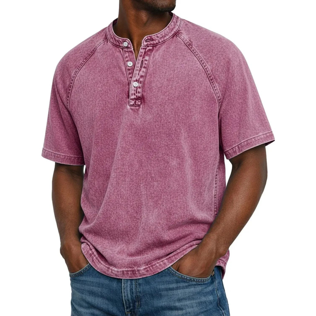 Reid | Men's Navy Henley Shirt
