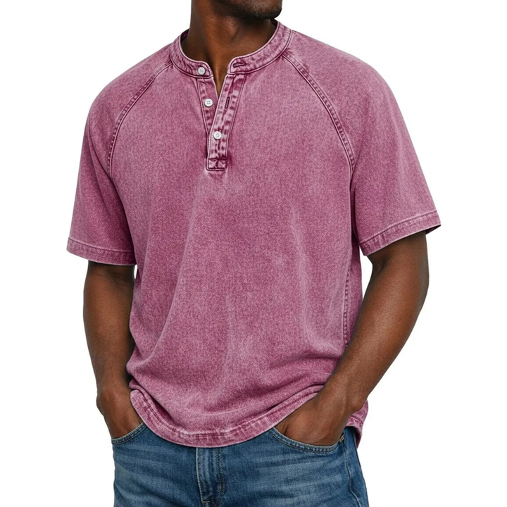 Reid | Men's Navy Henley Shirt