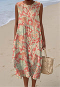 HAZEL | DRESS WITH VINTAGE FLORAL ART PRINT