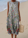 LILA | WILDFLOWER BOHEMIAN MIDI DRESS