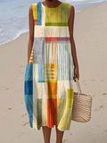 CLARA | GEOMETRIC CHIC MIDI DRESS
