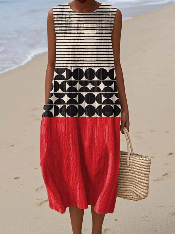 LILY | COLORBLOCK CONTEMPORARY MIDI DRESS