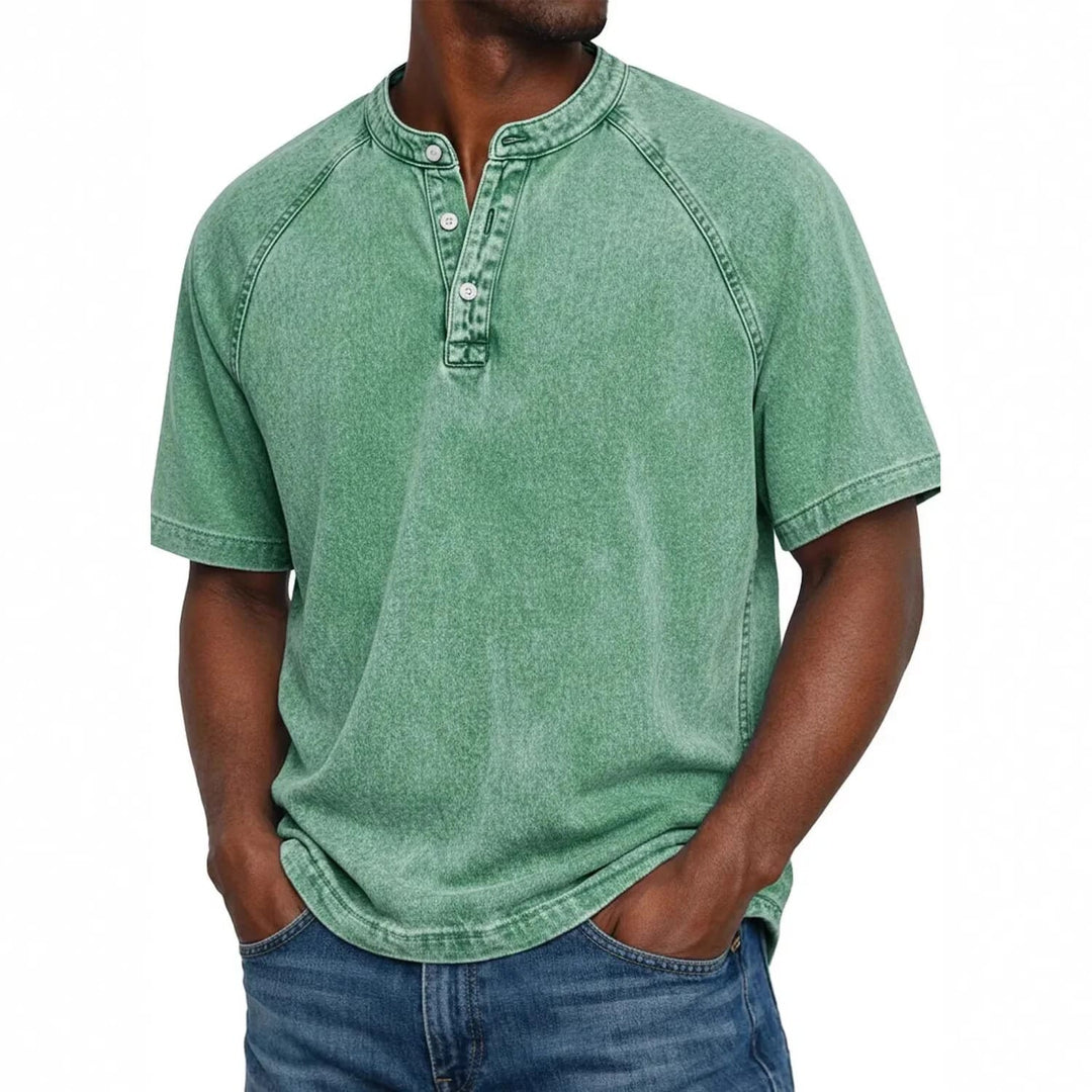 Reid | Men's Navy Henley Shirt