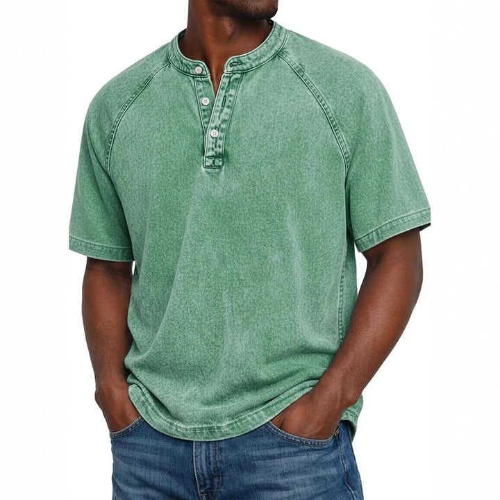 Reid | Men's Navy Henley Shirt