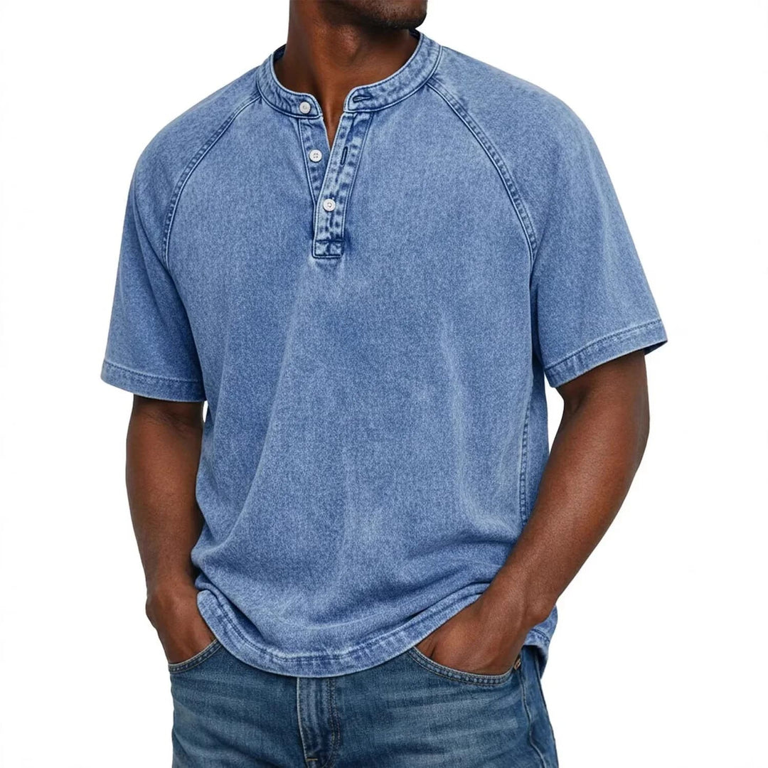 Reid | Men's Navy Henley Shirt