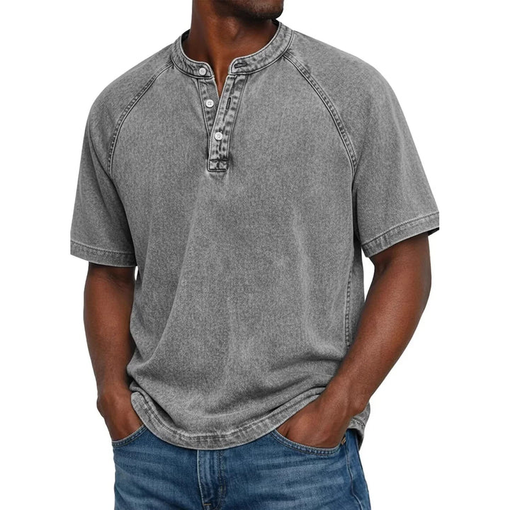 Reid | Men's Navy Henley Shirt